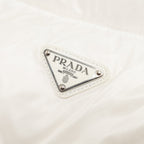 Prada size 40 Re-Nylon cropped down jacket white