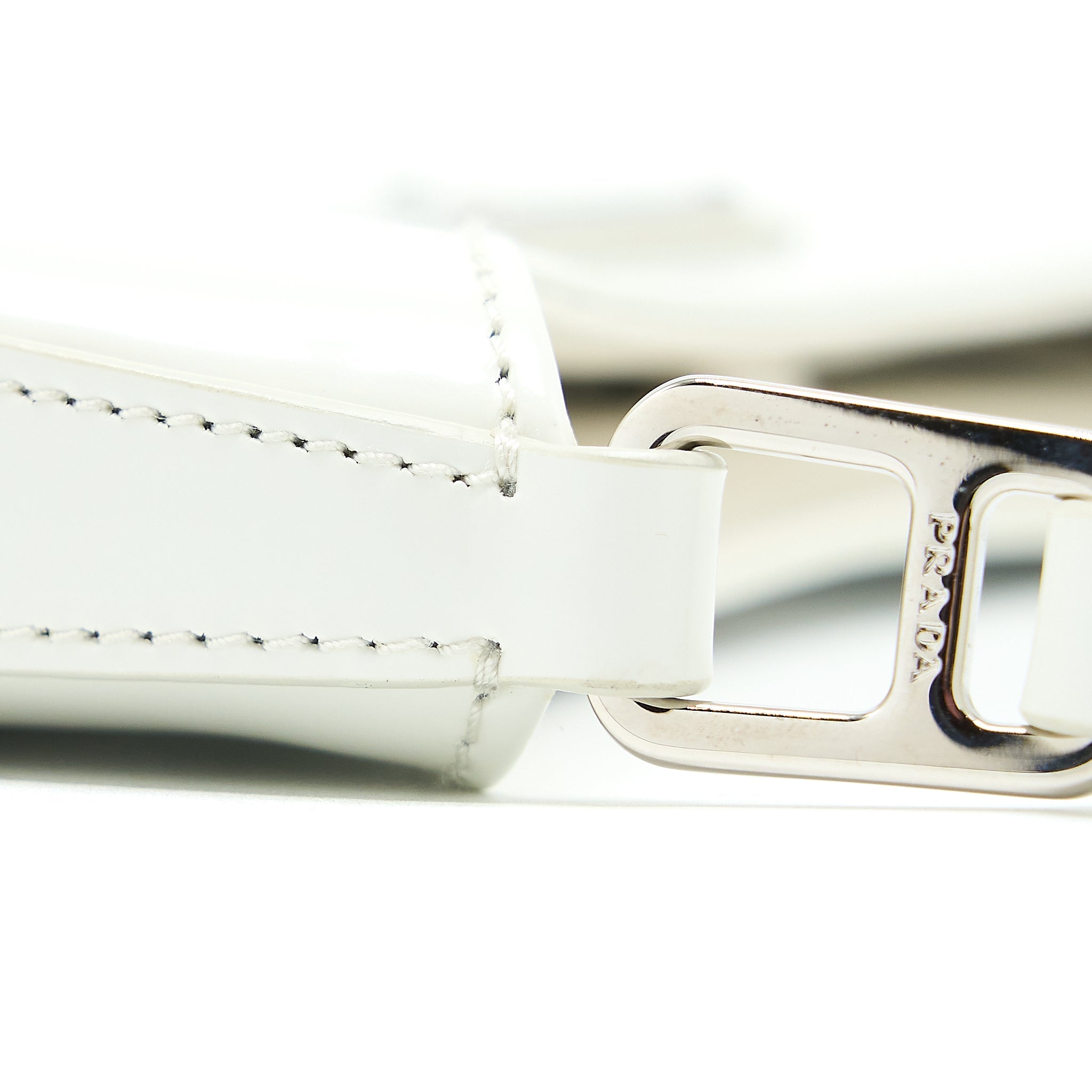Prada Cleo Bag Calfskin White SHW