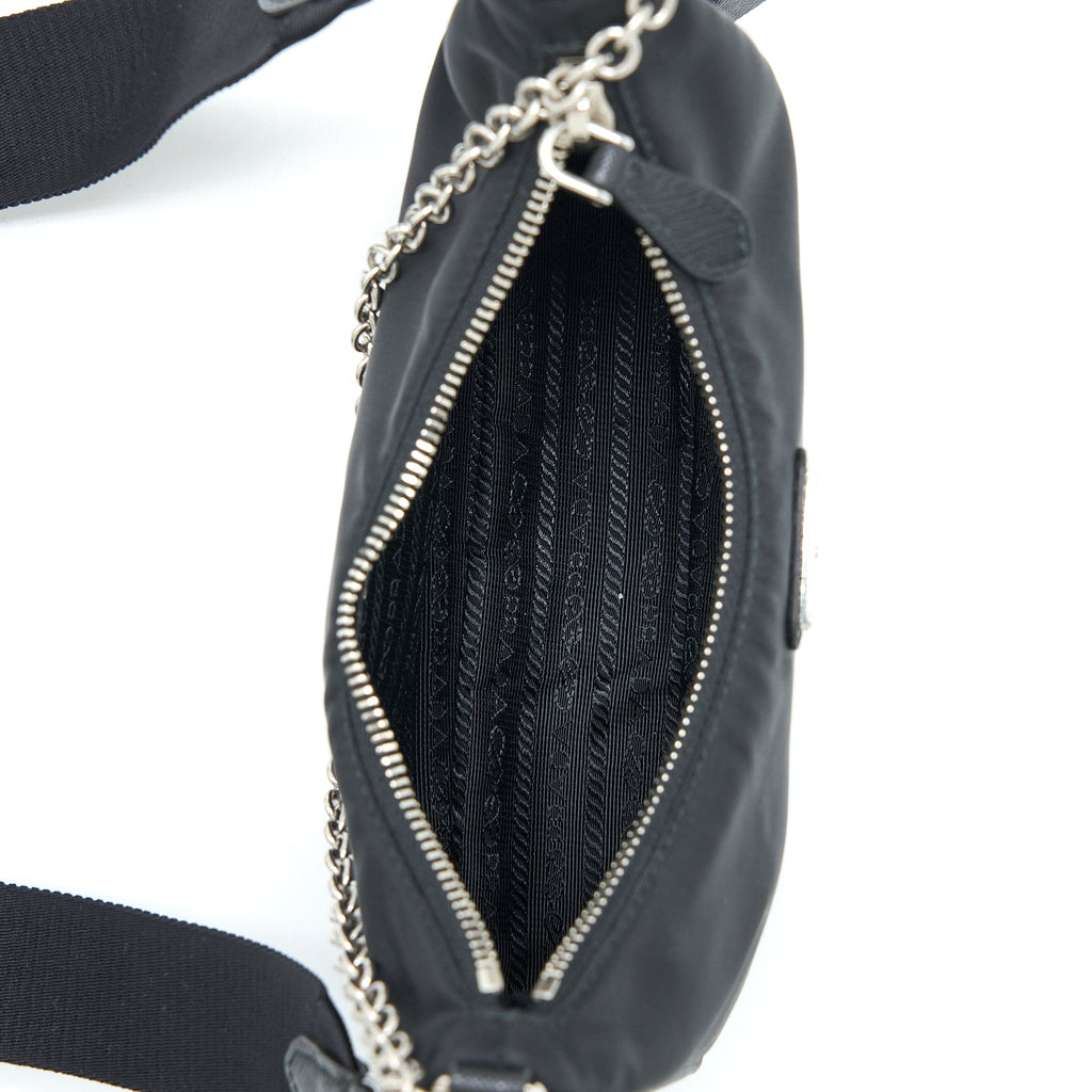 Prada Re-Edition 2005 Re-Nylon Bag Black SHW