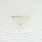 Prada Size M Nylon Bucket Hat In White