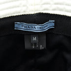 Prada Size M Nylon Bucket Hat White