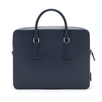 Prada Saffiano Briefcase Navy SHW