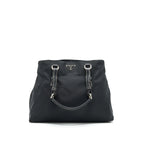 PRADA NYLON SHOULDER HAND BAG IN BLACK