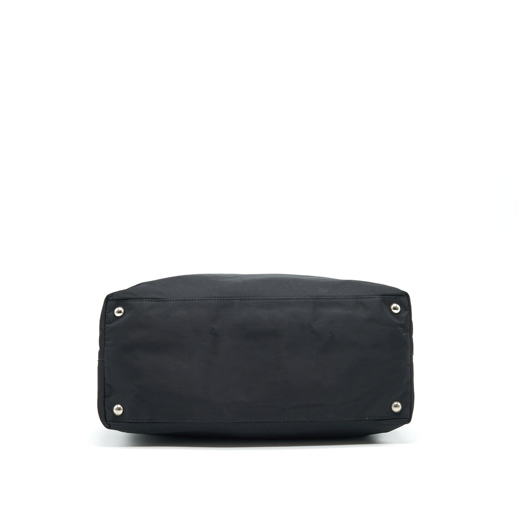 PRADA NYLON SHOULDER HAND BAG IN BLACK