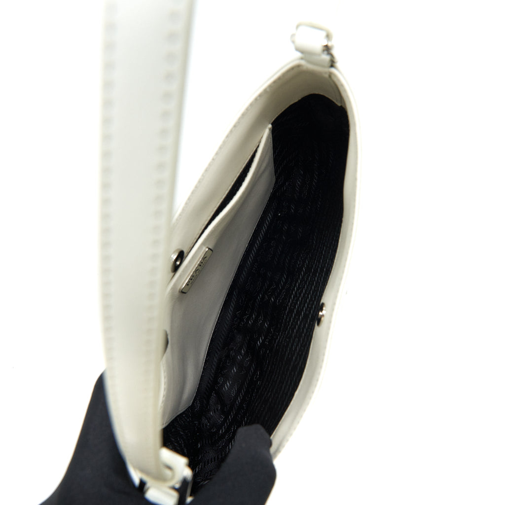 PRADA Cleo Bag in White SHW