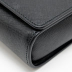 Prada Saffiano Chain Bag Calfskin Black GHW