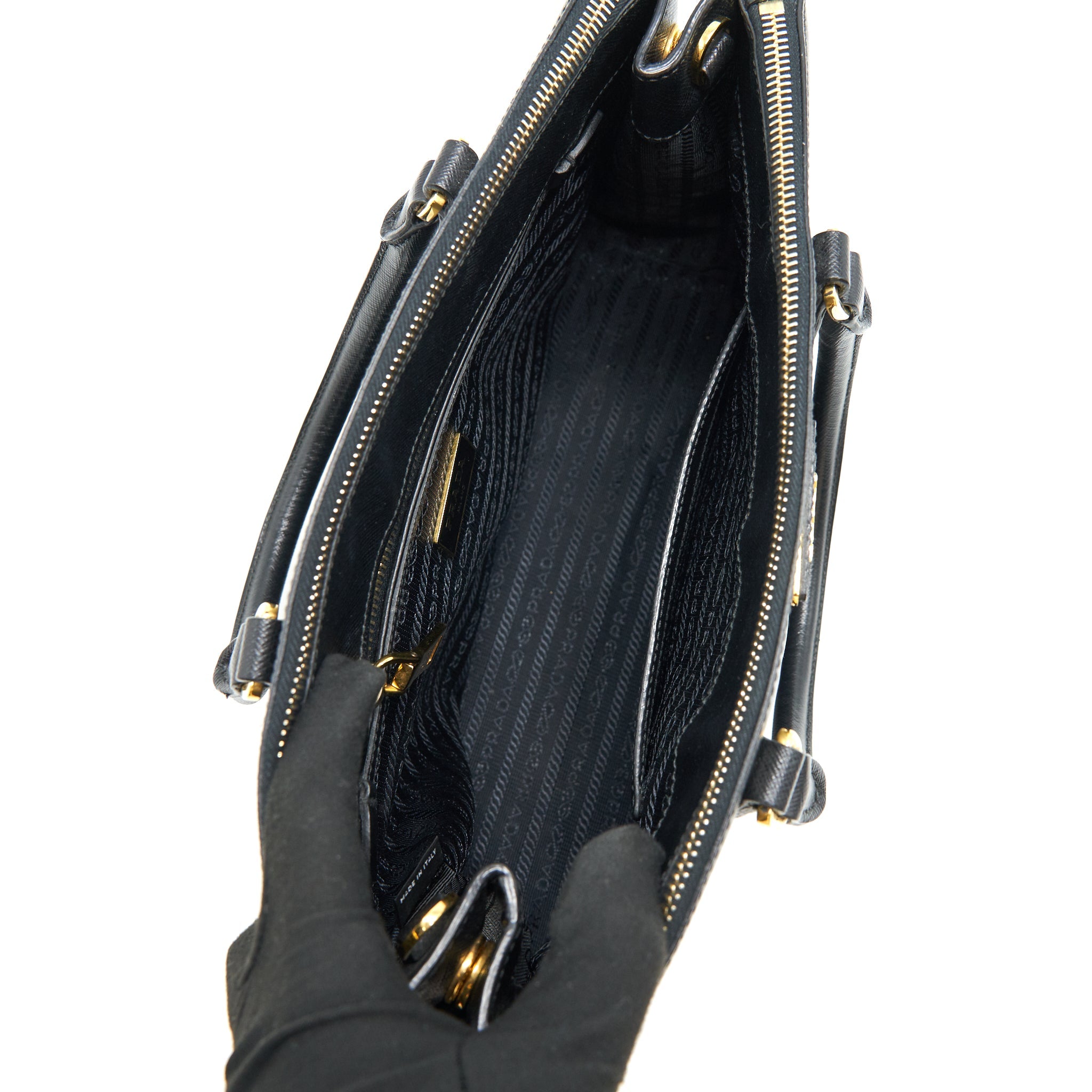 PRADA SAFFIANO TOTE BAG IN BLACK