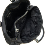 PRADA NYLON SHOULDER HAND BAG IN BLACK