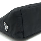 PRADA NYLON SHOULDER BAG IN BLACK