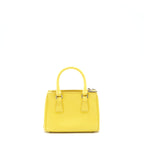 Prada Galleria Mini Tote Saffiano Lux Yellow SHW