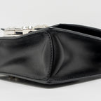Prada Electra City Flap Bag Calfskin Black/Red SHW
