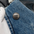 Prada Size 36 Denim Blouson Jacket Cotton Sky Blue