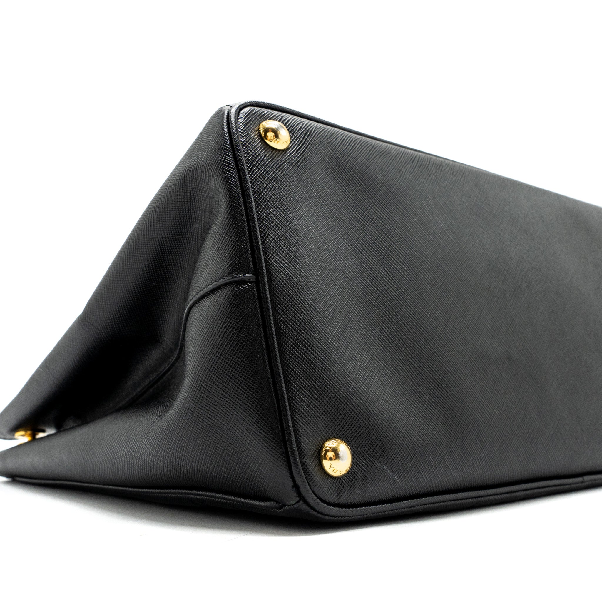 Prada large tote bag saffiano calfskin black GHW