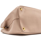 PRADA FUOCO SAFFIANO LUX LEATHER MEDIUM DOUBLE ZIP TOTE LIGHT PINK GHW
