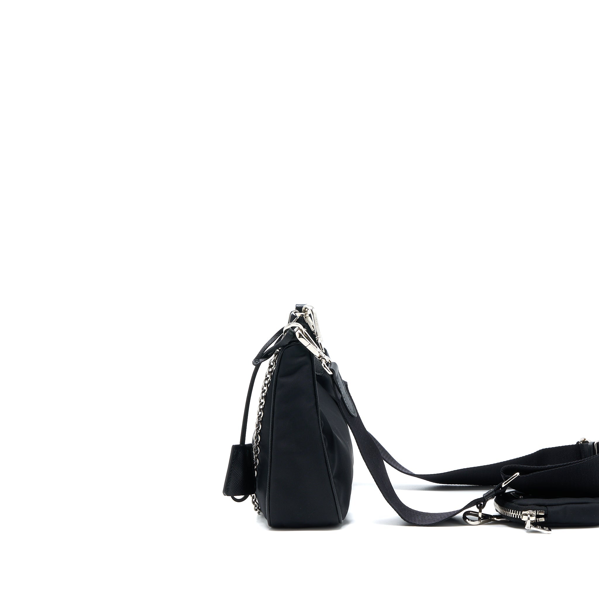 Prada Re-Edition 2005 Nylon Bag Black SHW