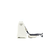 Prada Triangle Leather Shoulder Bag White SHW