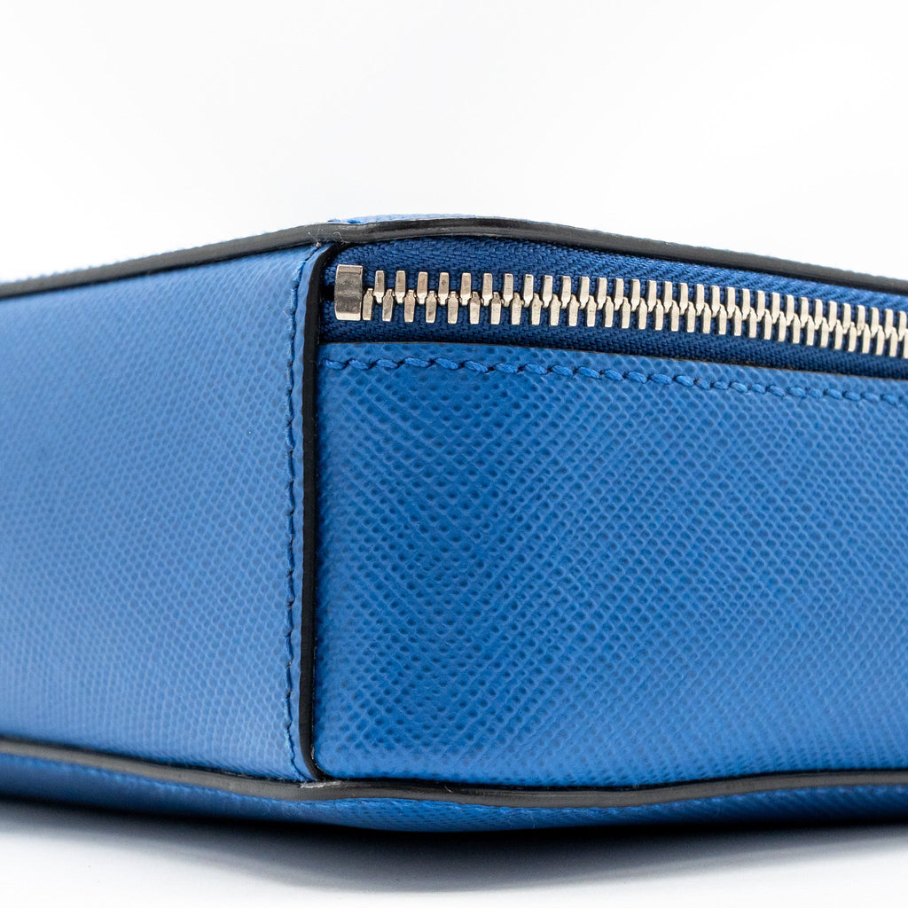 Prada Saffiano Briefcase Azzurro SHW