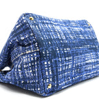 Prada Canvas Shopping Tote Bag Blue