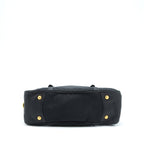 Prada Tessuto Handle Bag Nylon And Leather Black GHW