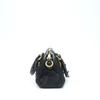 Prada Tessuto Handle Bag Nylon And Leather Black GHW