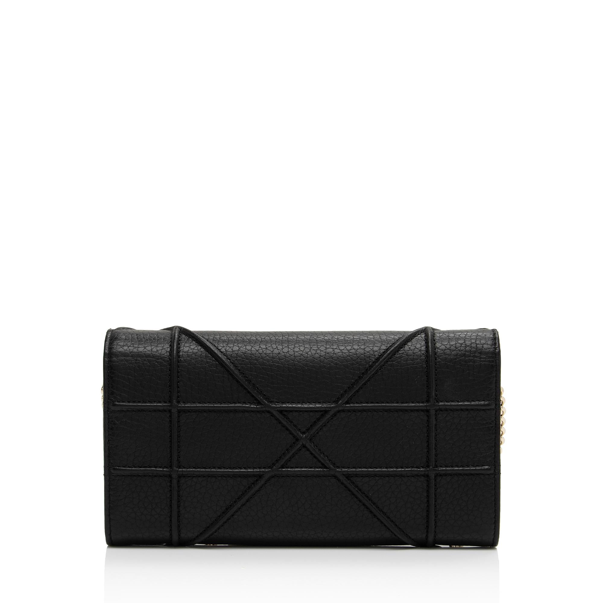 Dior Calfskin Diorama Wallet on Chain Clutch