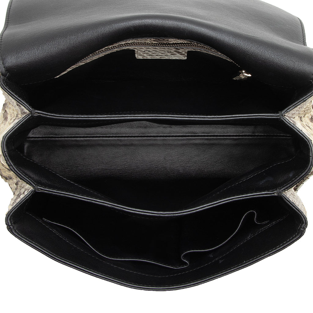 Dior Calfskin Python Diorling Large Shoulder Bag (SHF-22330)