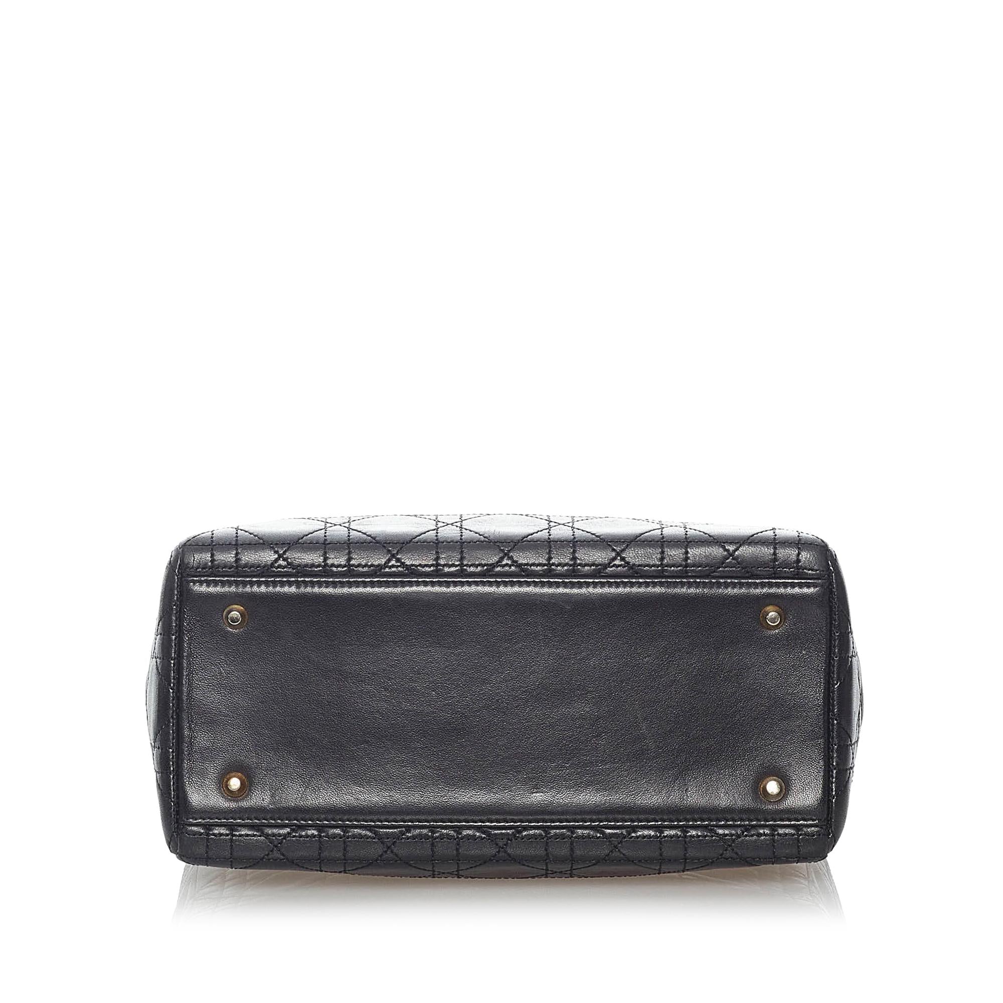 Dior Cannage Lady Dior Lambskin Leather Handbag (SHG-31012)