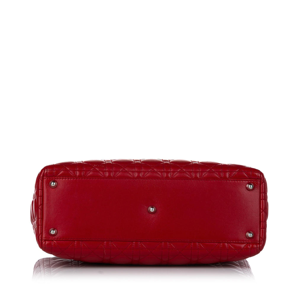 Dior Cannage Lady Dior Lambskin Leather Satchel (SHG-30101)