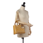 Dior Cannage Lady Dior Patent Leather Satchel (SHG-34556)