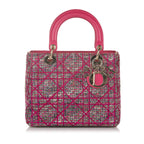 Dior Cannage Lady Dior Tweed Satchel (SHG-32424)