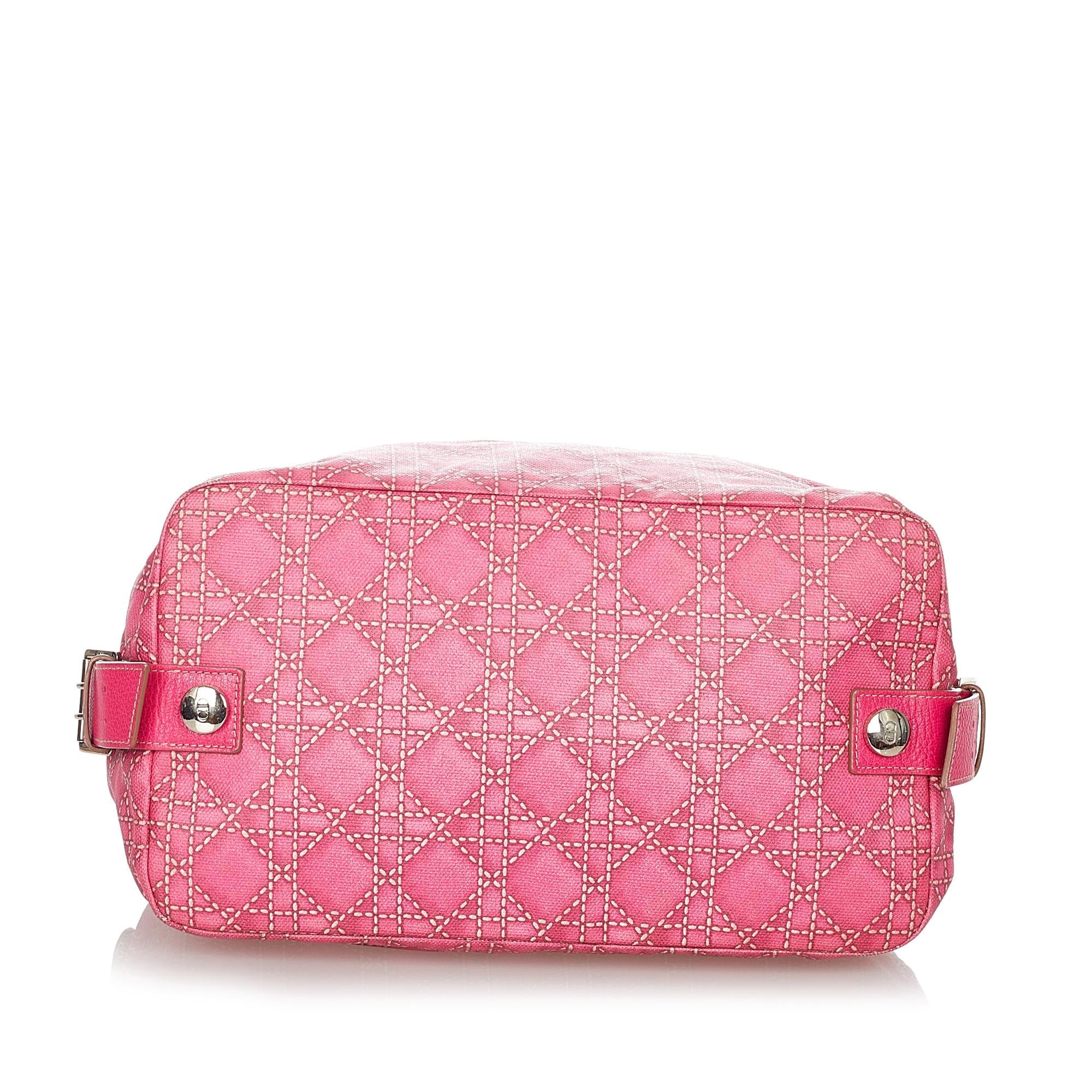 Dior Cannage Print Canvas Handbag (SHG-23721)