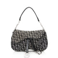 Dior Canvas Logo Double Saddle Shoulder Bag (SHF-21002)