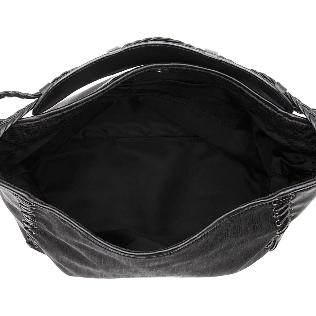 Dior Diorissimo Nylon Leather Ethnic Medium Hobo (SHF-BcJaYH)