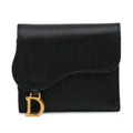 Dior Grained Calfskin Saddle Lotus Wallet