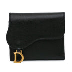 Dior Grained Calfskin Saddle Lotus Wallet
