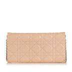 Dior Lady Dior Cannage Patent Wallet On Chain (SHG-WBRSVz)