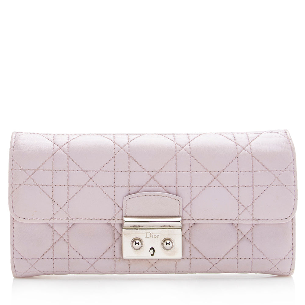 Dior Lambskin Cannage Wallet - FINAL SALE (SHF-17718)
