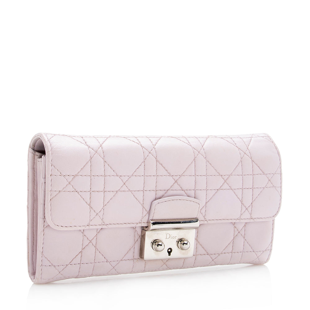Dior Lambskin Cannage Wallet - FINAL SALE (SHF-17718)