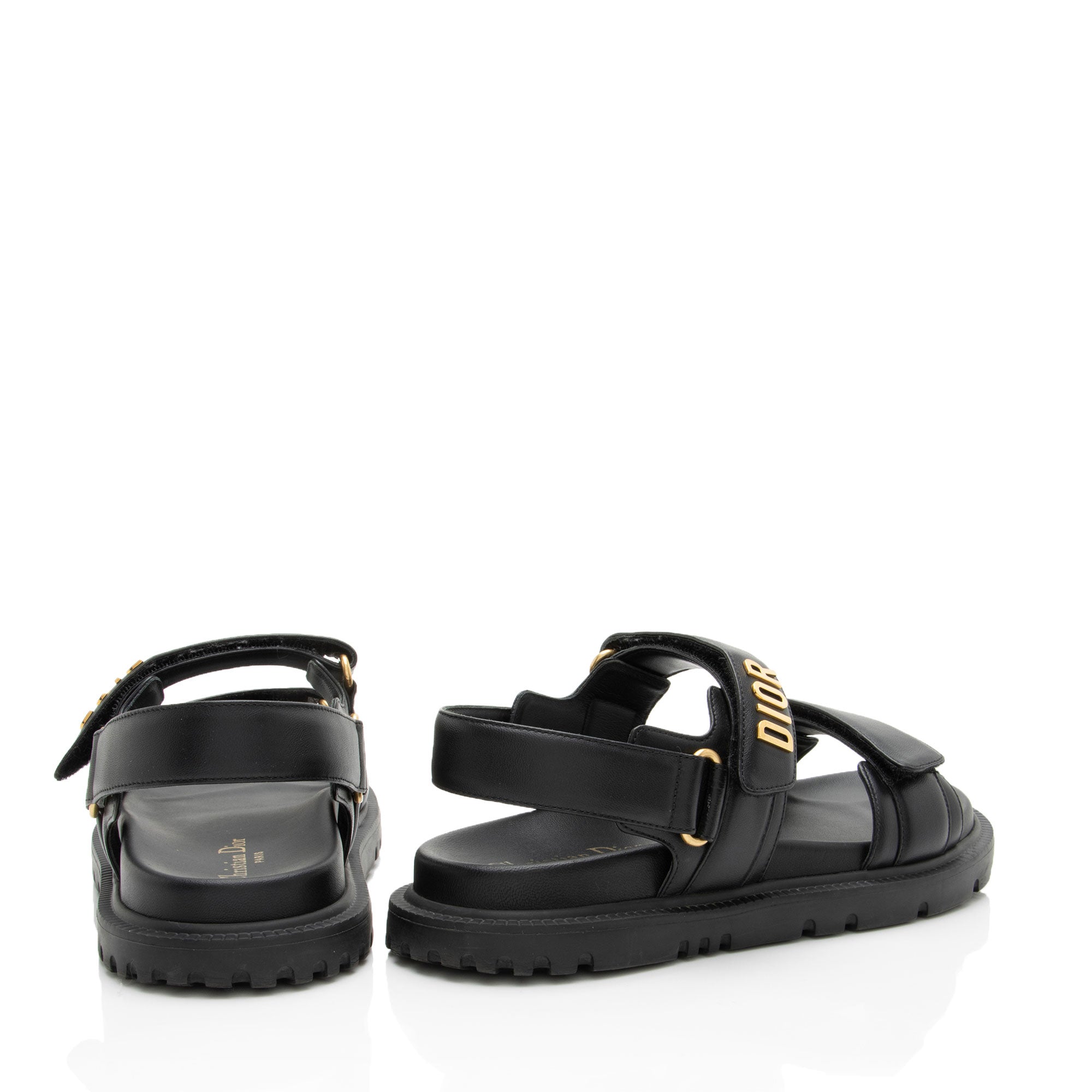 Dior Lambskin Dioract Sandals - Size 8 / 38