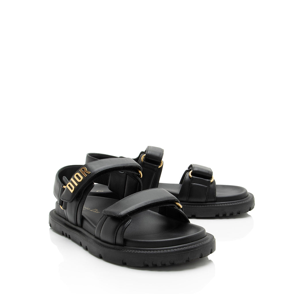 Dior Lambskin Dioract Sandals - Size 8 / 38