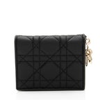 Dior Lambskin Lady Dior Lotus Wallet (SHF-UjrgWJ)
