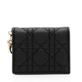 Dior Lambskin Lady Dior Lotus Wallet (SHF-UjrgWJ)