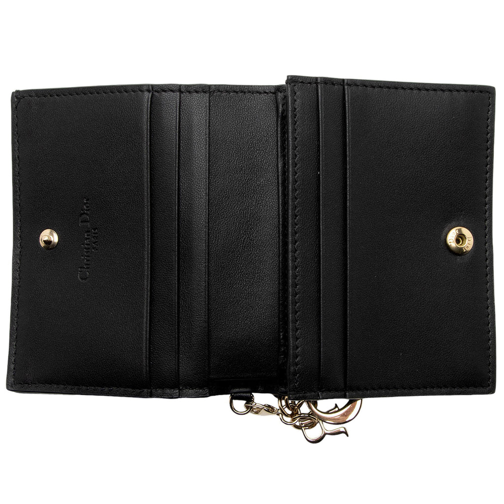 Dior Lambskin Lady Dior Lotus Wallet (SHF-UjrgWJ)