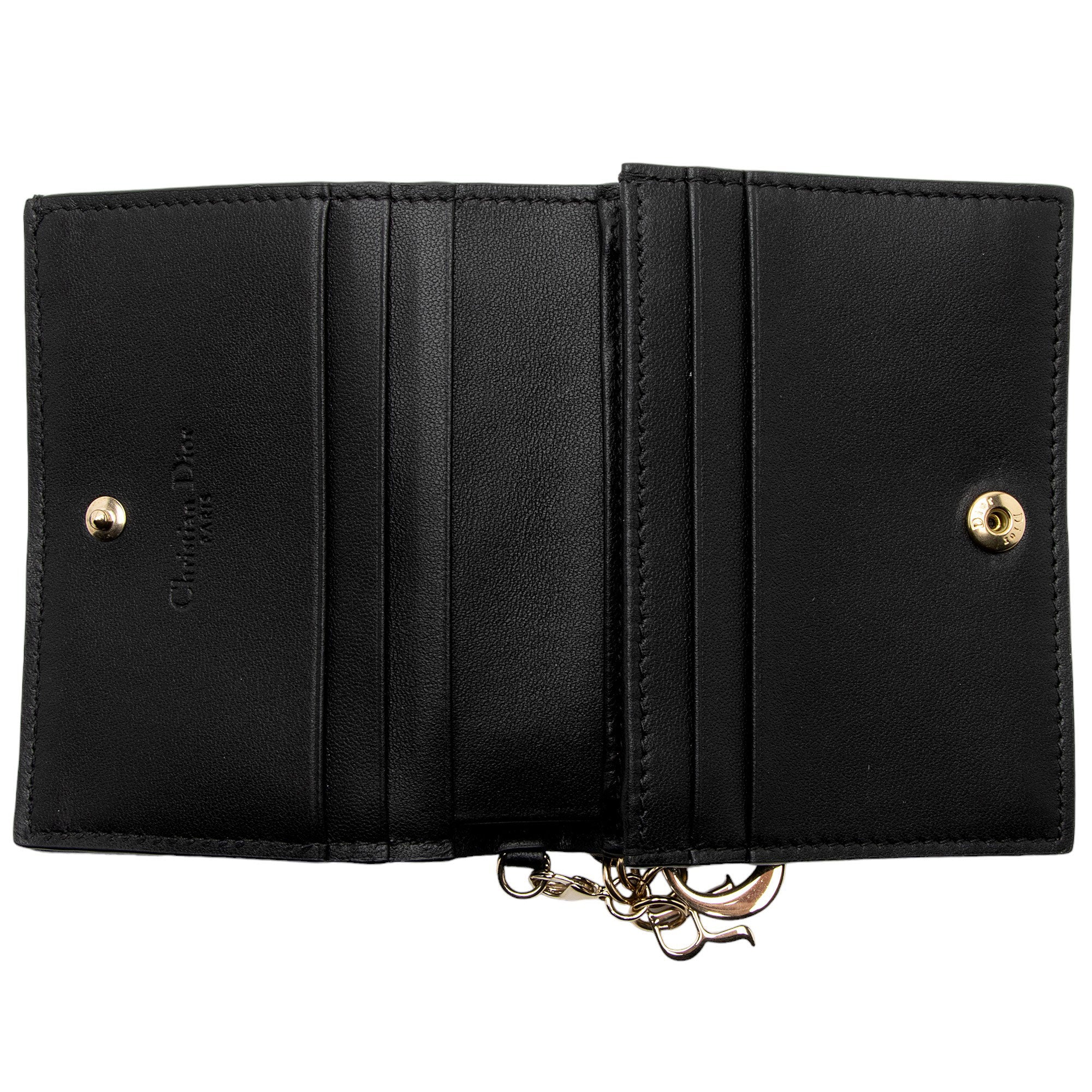 Dior Lambskin Lady Dior Lotus Wallet (SHF-UjrgWJ)