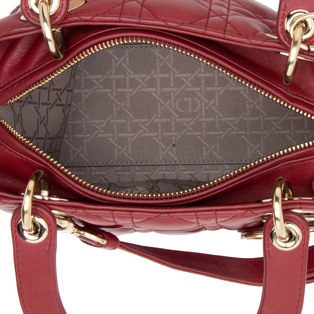Dior Lambskin Lady Dior Medium Tote (SHF-NvDj1u)
