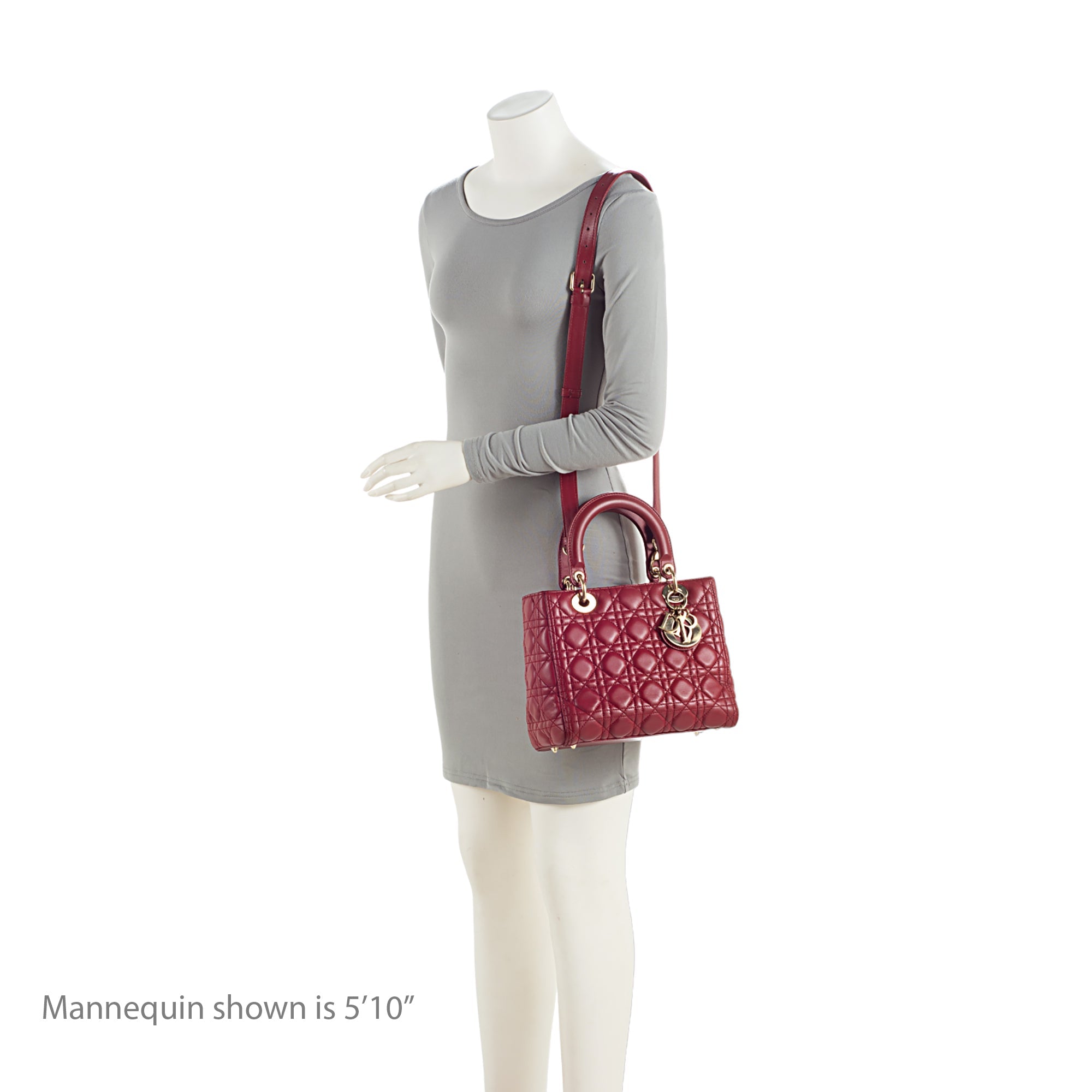 Dior Lambskin Lady Dior Medium Tote (SHF-NvDj1u)
