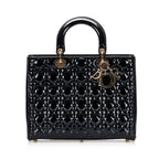 Dior Large Cannage Patent Lady Dior (SHG-9I0WKs)
