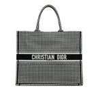 Dior Large Houndstooth Embroidered Book Tote (SHG-i71xOC)