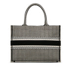 Dior Medium Houndstooth Embroidered Book Tote