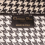 Dior Medium Houndstooth Embroidered Book Tote